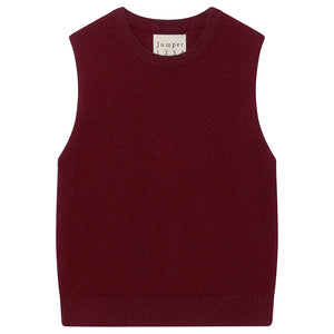 Cashmere Perfect Tank in Burgundy