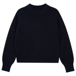 Load image into Gallery viewer, Merino Wool Crew Sweater in Dark Ink

