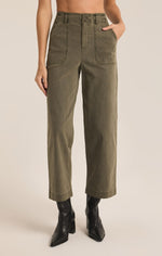 Load image into Gallery viewer, Bobbi Washed Pant in Grape Leaf
