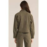 Load image into Gallery viewer, All Day Cropped Washed Jacket in Grape Leaf
