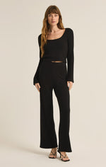 Load image into Gallery viewer, Madeline Rib Top in Black
