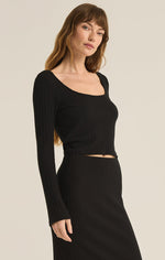 Load image into Gallery viewer, Madeline Rib Top in Black
