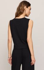 Load image into Gallery viewer, Sloane Jersey Muscle Tank in True Black
