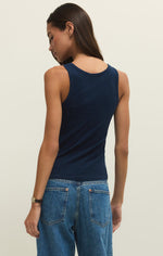 Load image into Gallery viewer, Classic Slub Scoop Tank in Indigo
