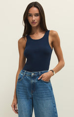 Load image into Gallery viewer, Classic Slub Scoop Tank in Indigo
