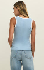Load image into Gallery viewer, Sirena Colorblocked Rib Tank in Coast
