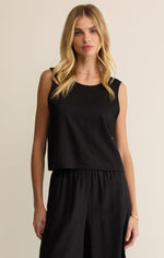 Load image into Gallery viewer, Sloane Linen Top in Black
