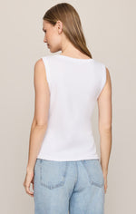 Load image into Gallery viewer, Ellie V-Neck Tank in White
