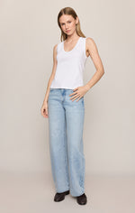 Load image into Gallery viewer, Ellie V-Neck Tank in White
