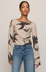 Load image into Gallery viewer, Nia Clem Floral Top in Soft Ecru

