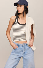 Load image into Gallery viewer, Rowe Striped Scoop Tank
