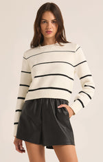 Load image into Gallery viewer, Milan Stripe Sweater in Natural
