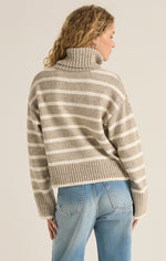 Load image into Gallery viewer, Josephine Stripe Sweater in Heather Taupe
