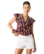 Load image into Gallery viewer, Leyla Top in Port Print
