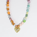 Load image into Gallery viewer, Tonal Heart Necklace in Soft Rainbow
