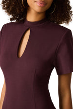 Load image into Gallery viewer, Karlina Ponte Dress in Dark Chocolate
