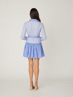 Load image into Gallery viewer, Kaia Dress in French Blue/Optic White
