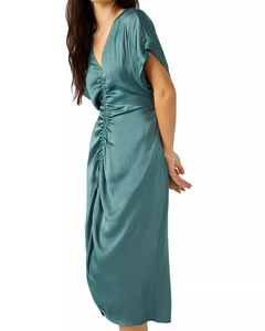 Aimee Dress in Dusty Teal