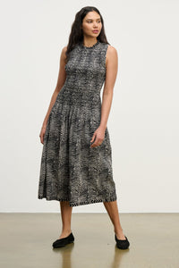 Katherine Smocked Dress in Black