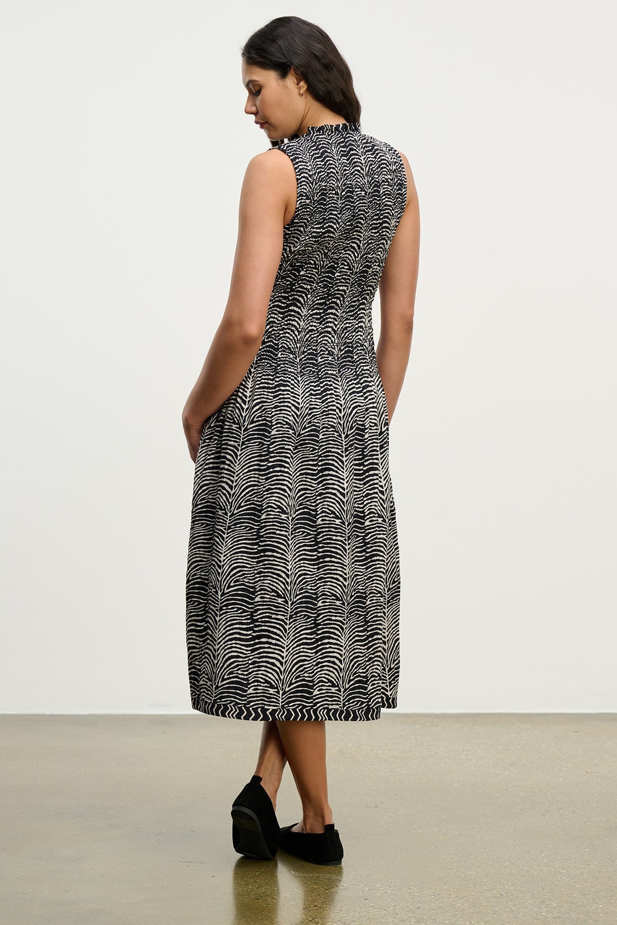 Katherine Smocked Dress in Black