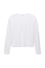 Load image into Gallery viewer, Axel Long Sleeve Boxy Crew Tee in White
