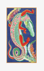 Load image into Gallery viewer, Croco Scarf in Duck Blue
