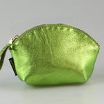 Load image into Gallery viewer, The Metallic Simon Makeup Clutch in Lime
