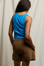 Load image into Gallery viewer, Blondie Rib Tank in Cobalt
