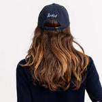 Load image into Gallery viewer, Baseball Hat Heart Patch in Indigo/White
