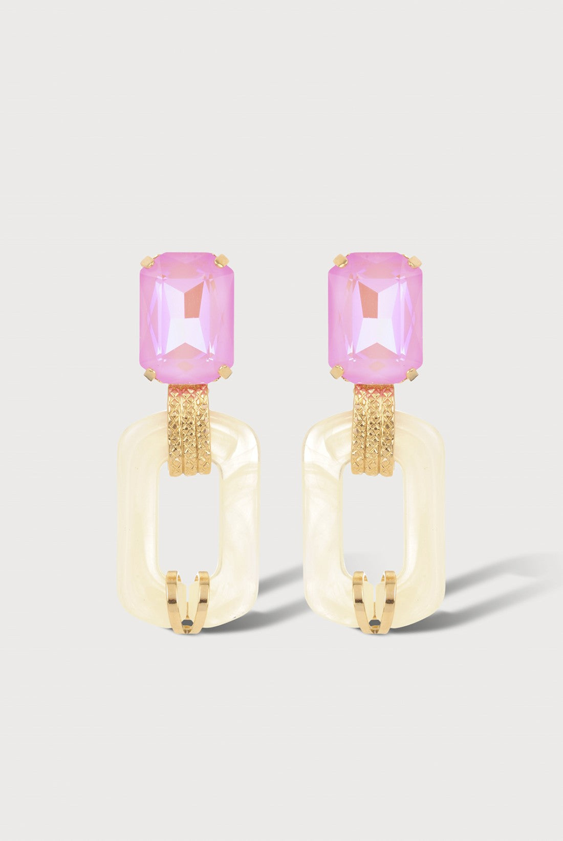 Alysse Clip On Earrings in Rose