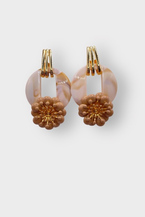 Oculus Fleur Post Earring in Ivory