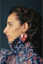 Load image into Gallery viewer, Oculus Fleur Post Earring in Olive
