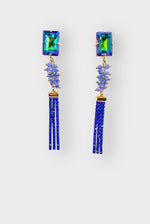 Load image into Gallery viewer, Long Shine Earrings in Multi/Cobalt
