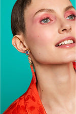 Load image into Gallery viewer, Long Shine Earrings in Multi/Cobalt
