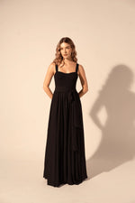 Load image into Gallery viewer, Claudette Maxi Gown in Black
