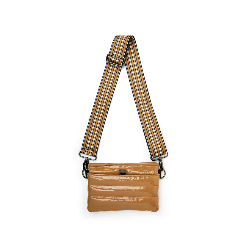 Bum Bag Crossbody in Camel Patent