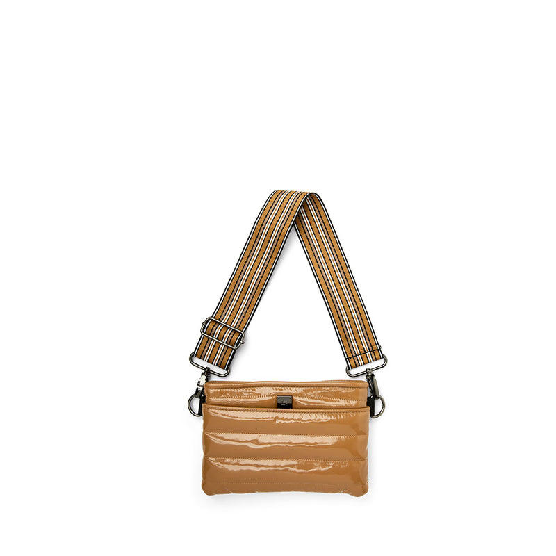 Bum Bag Crossbody in Camel Patent