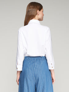 Embroidered Petra Shirt in Punto Blanco