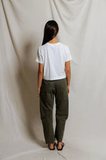 Load image into Gallery viewer, Cher Ringspun Cotton Crew Tee in White
