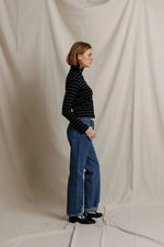 Load image into Gallery viewer, Cindy Striped Turtleneck in Black/Natural
