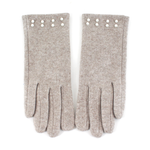 Load image into Gallery viewer, Pearl Embellished Gloves in Brown Heather
