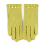 Load image into Gallery viewer, Pearl Embellished Gloves in Chartreuse
