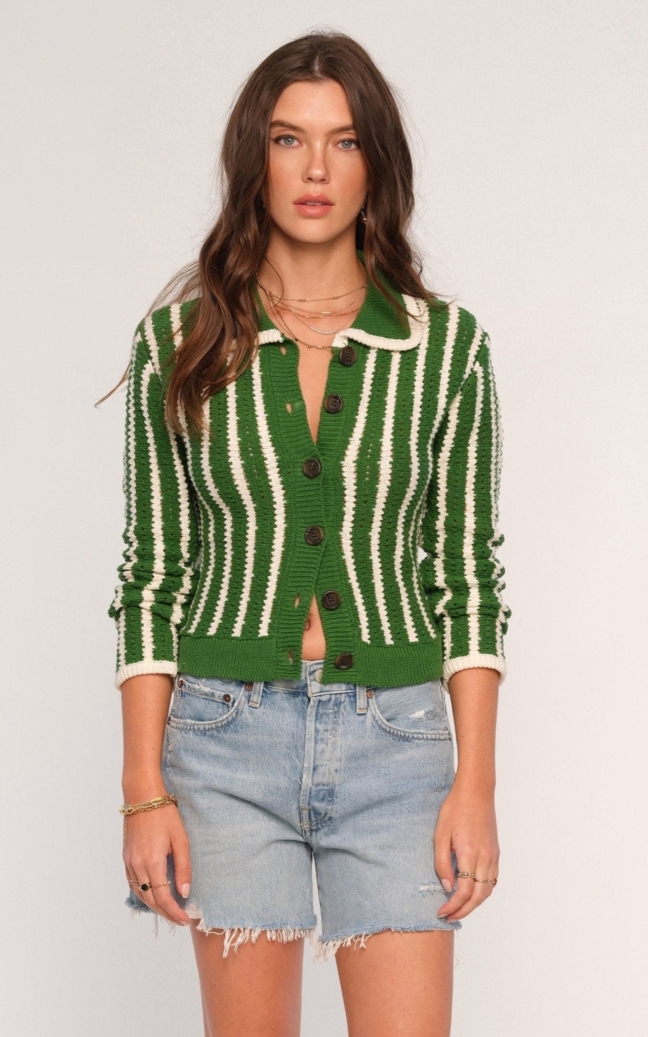 Corrie Cardigan in Grass