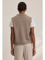 Load image into Gallery viewer, Paola Cap Sleeve Sweater Vest in Mink
