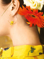 Load image into Gallery viewer, Yellow Parrot Couple Earrings
