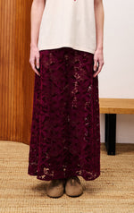 Load image into Gallery viewer, Hebert Skirt in Bordeaux
