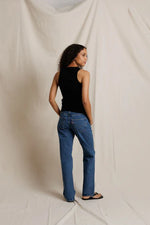 Load image into Gallery viewer, Daphne Rib Tank in True Black
