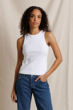Load image into Gallery viewer, Daphne Rib Tank in White

