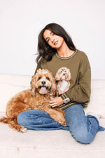 Load image into Gallery viewer, Golden Doodle Sweatshirt in Olive
