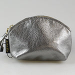 Load image into Gallery viewer, The Metallic Simon Makeup Clutch in Gunmetal
